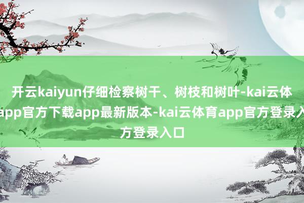 开云kaiyun仔细检察树干、树枝和树叶-kai云体育app官方下载app最新版本-kai云体育app官方登录入口