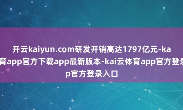 开云kaiyun.com研发开销高达1797亿元-kai云体育app官方下载app最新版本-kai云体育app官方登录入口