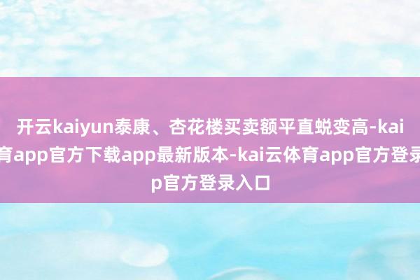 开云kaiyun泰康、杏花楼买卖额平直蜕变高-kai云体育app官方下载app最新版本-kai云体育app官方登录入口