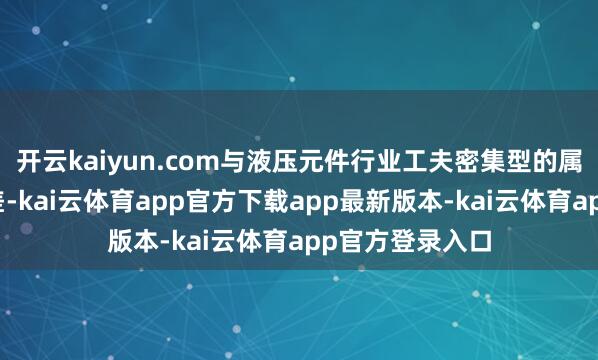 开云kaiyun.com与液压元件行业工夫密集型的属性变成赫然反差-kai云体育app官方下载app最新版本-kai云体育app官方登录入口